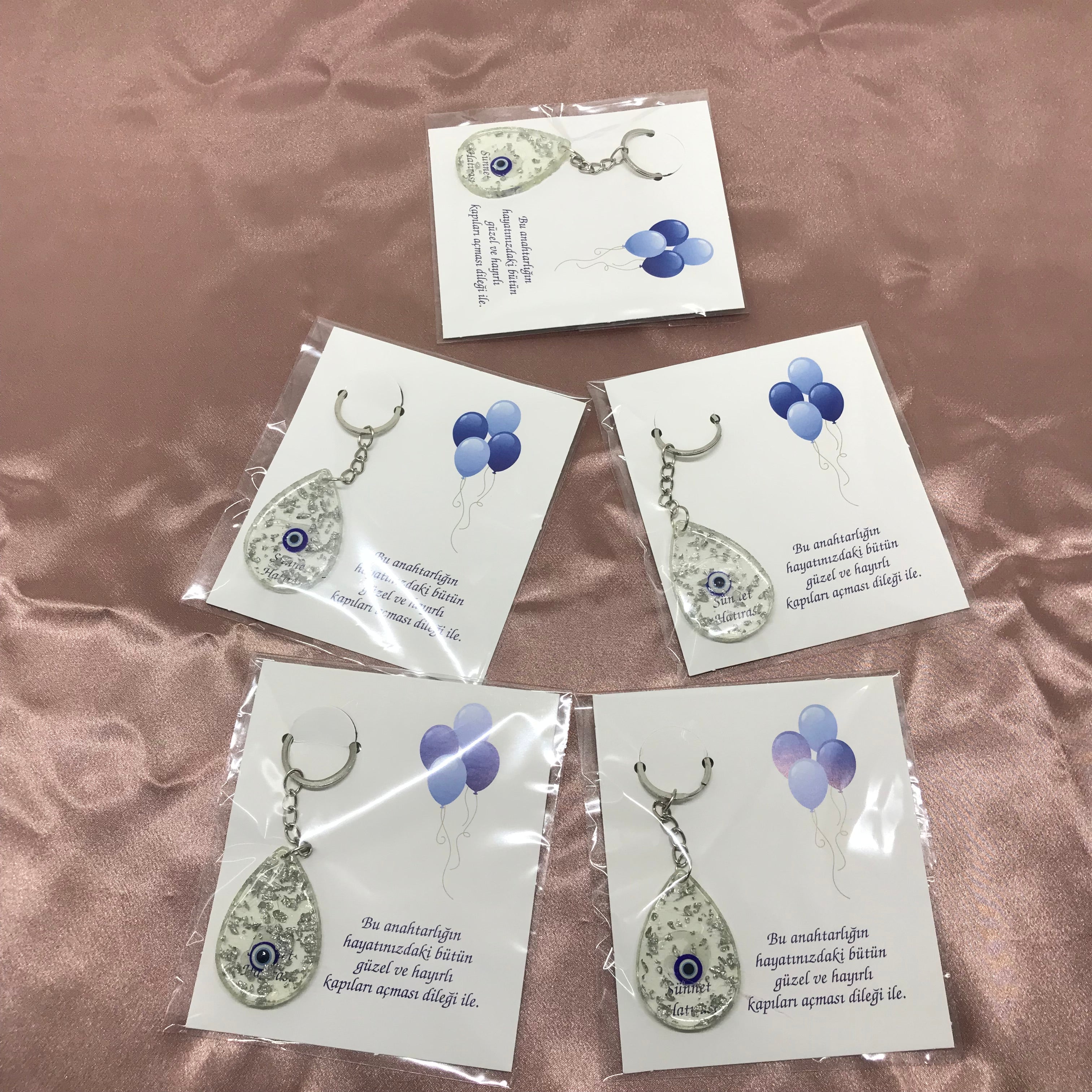 Reçine Damla Nazar Anahtarlık