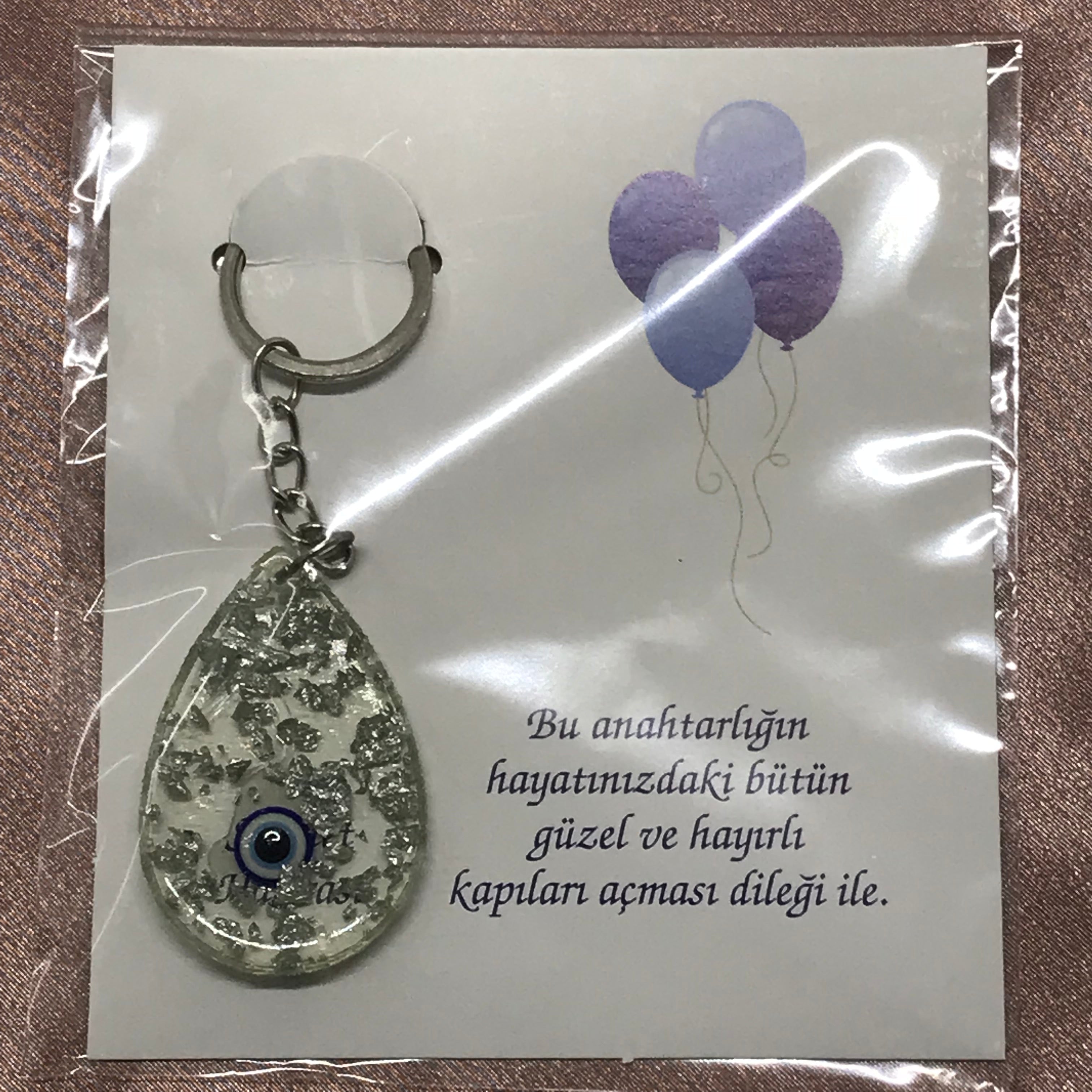 Reçine Damla Nazar Anahtarlık