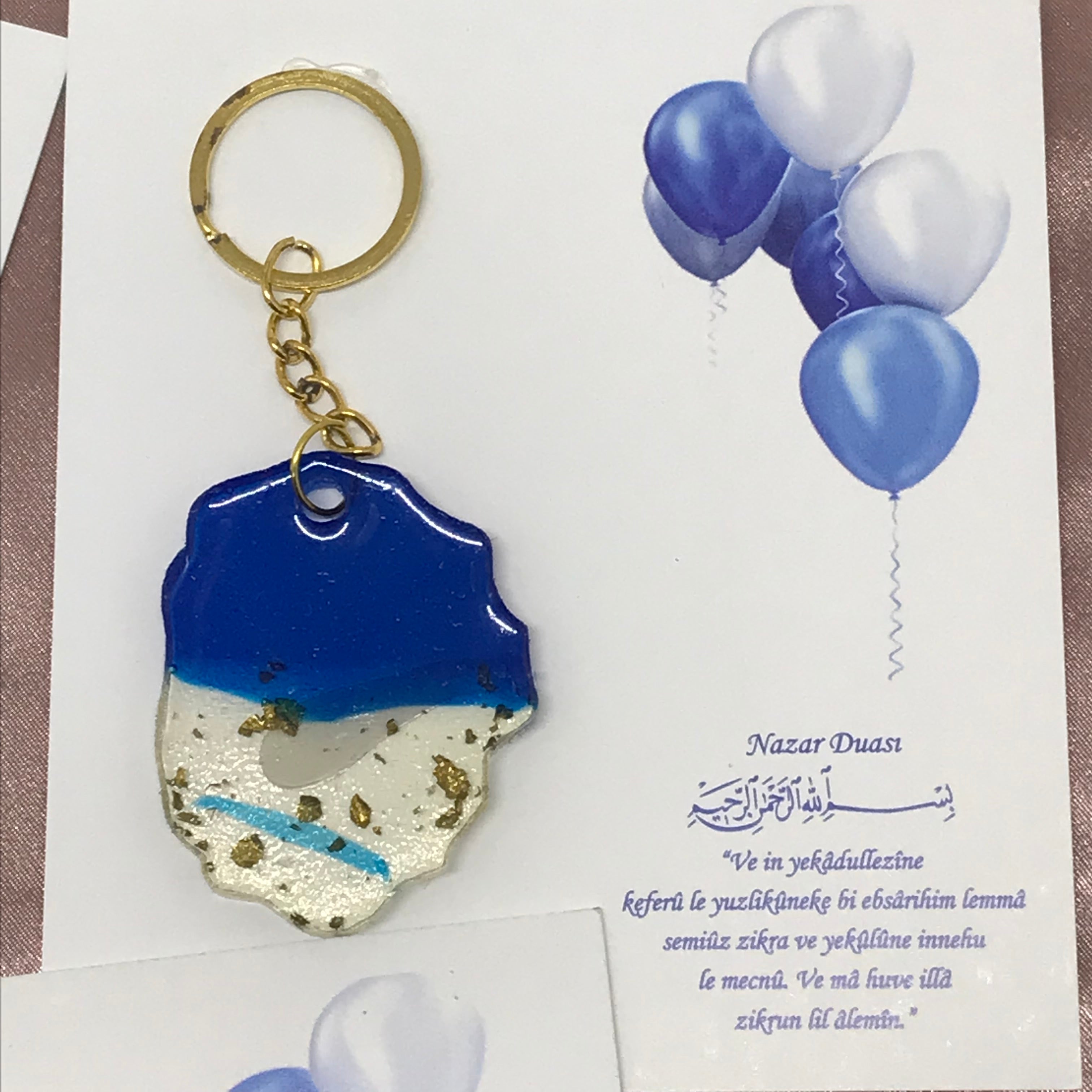 Kına Hatırası Epoksi Elbise Anahtarlık