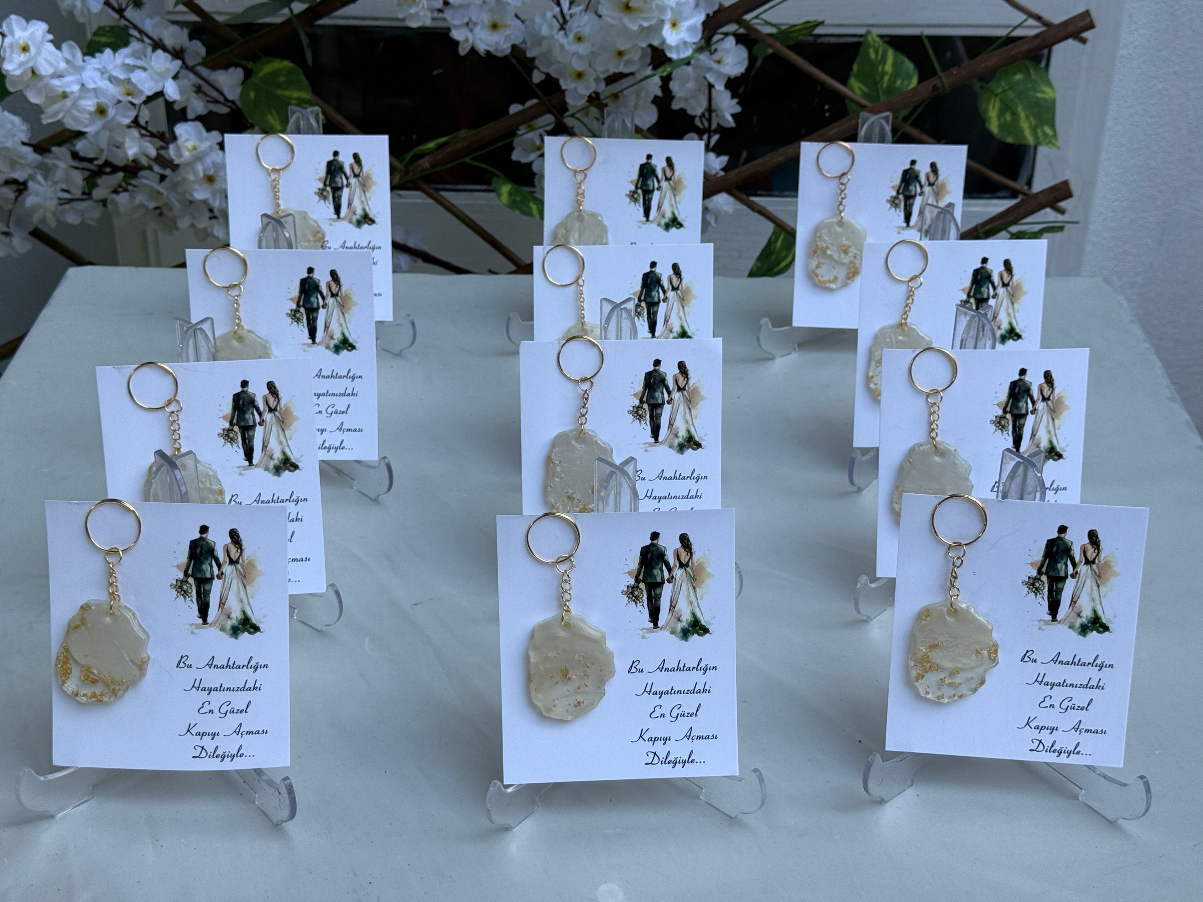 Kına Hatırası Epoksi Elbise Anahtarlık