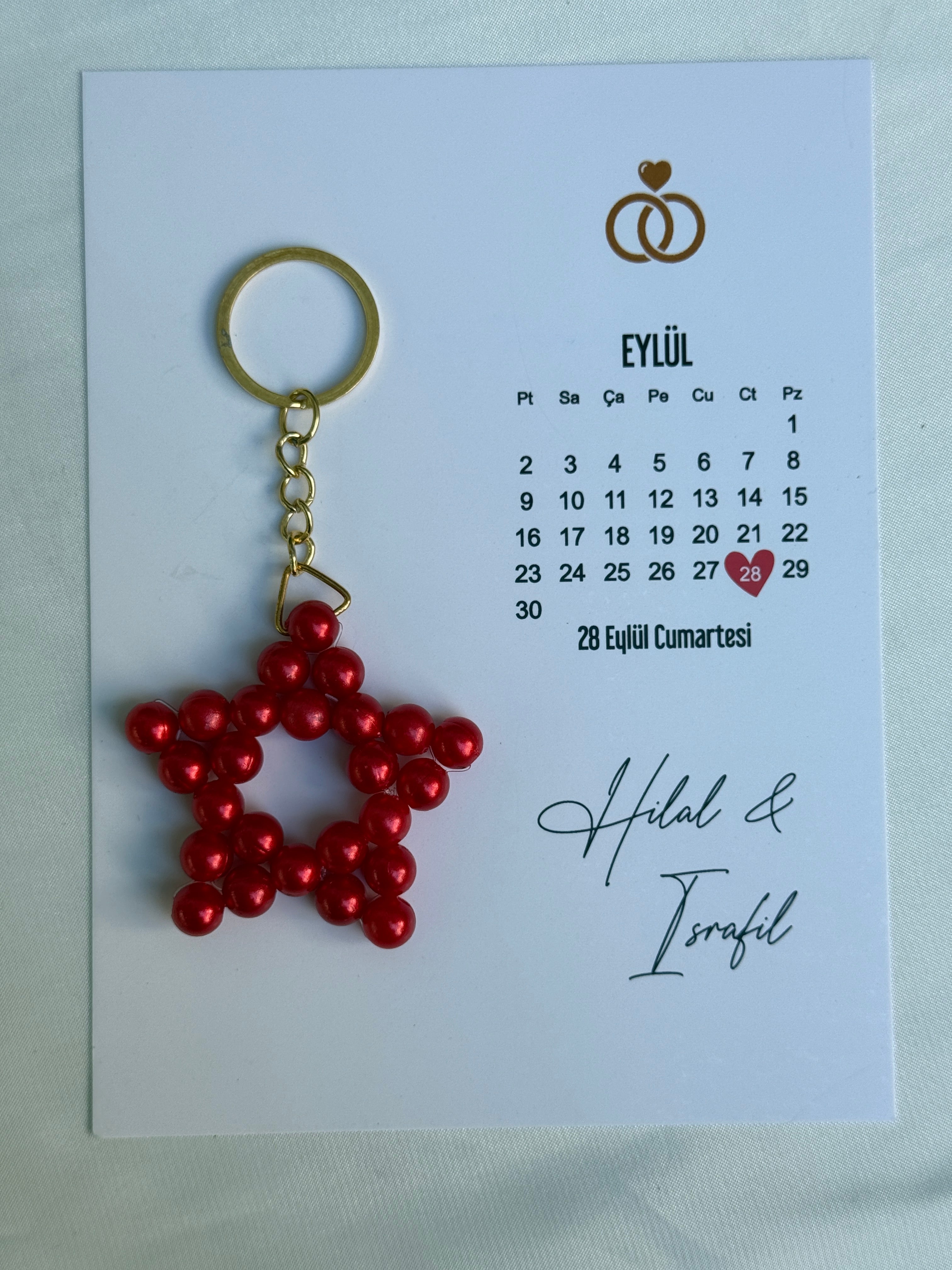 Boncuklu Yıldız Şekilli Anahtarlık