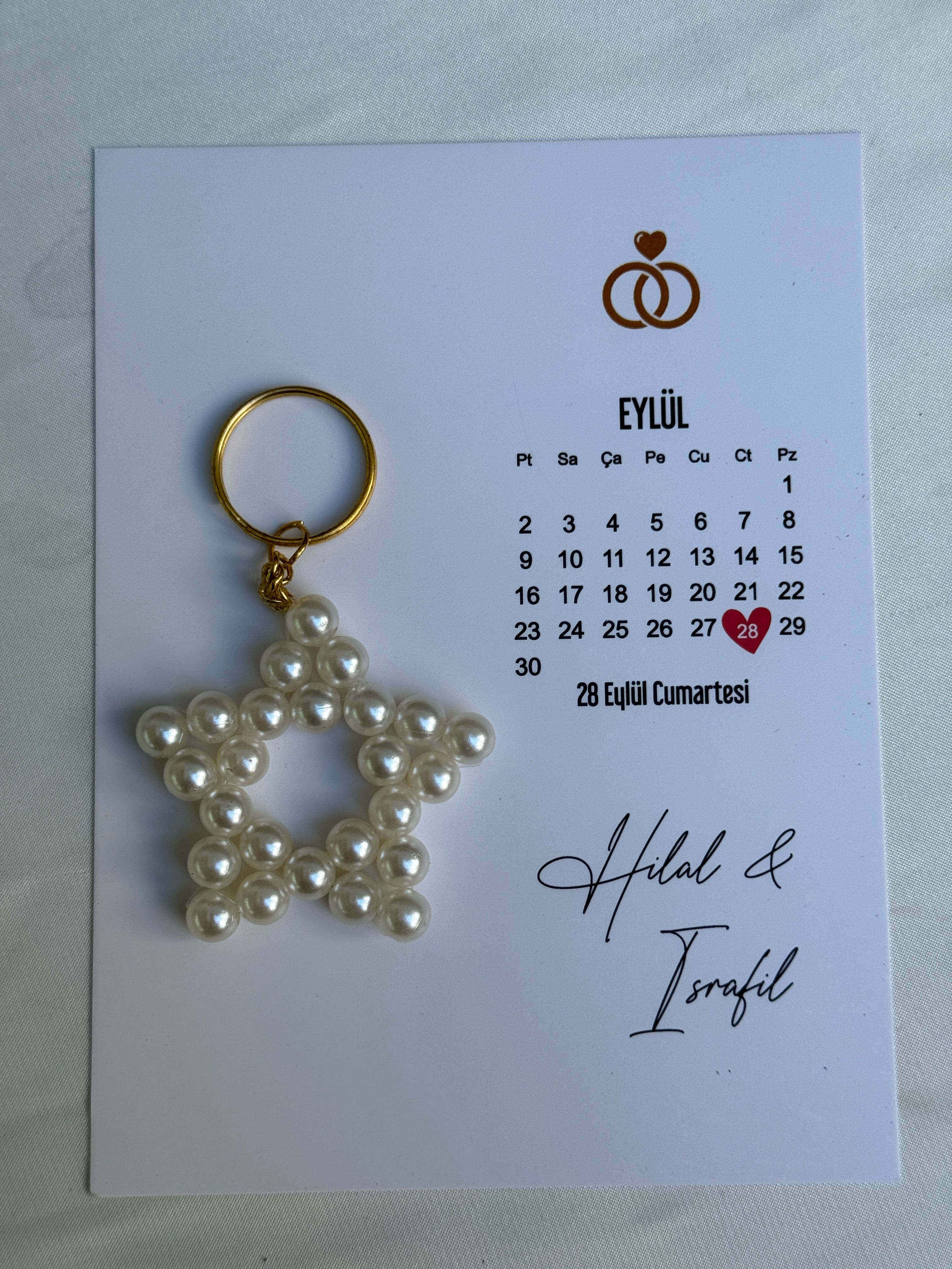 Boncuklu Yıldız Şekilli Anahtarlık