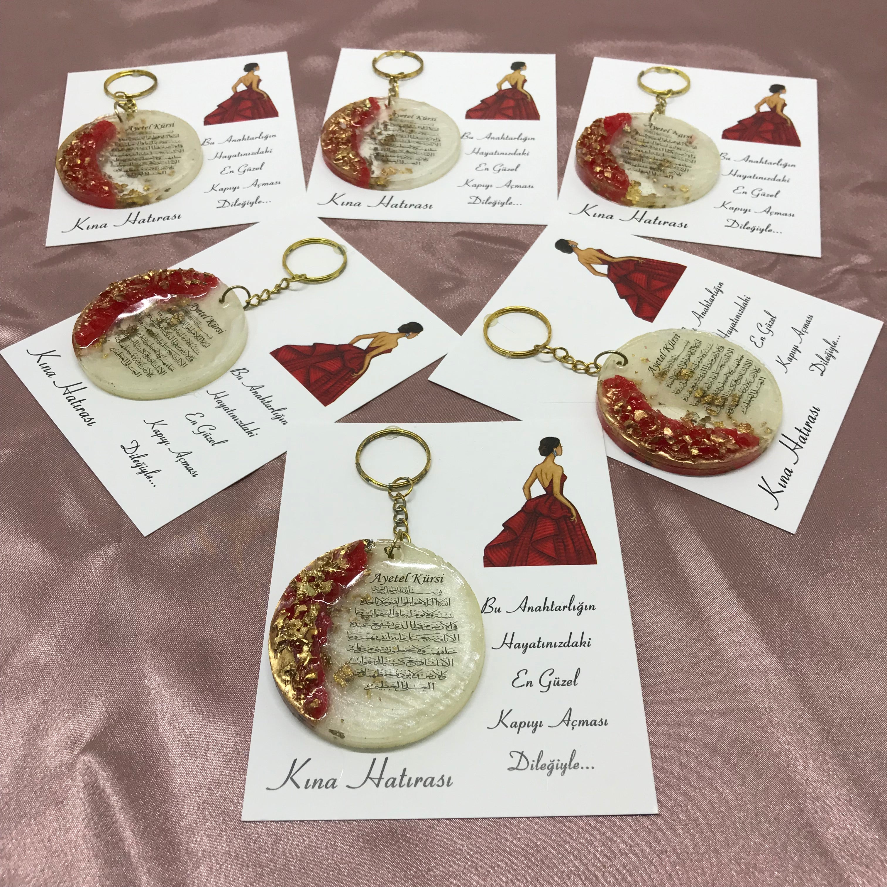 Varak Detaylı Epoksi Anahtarlık