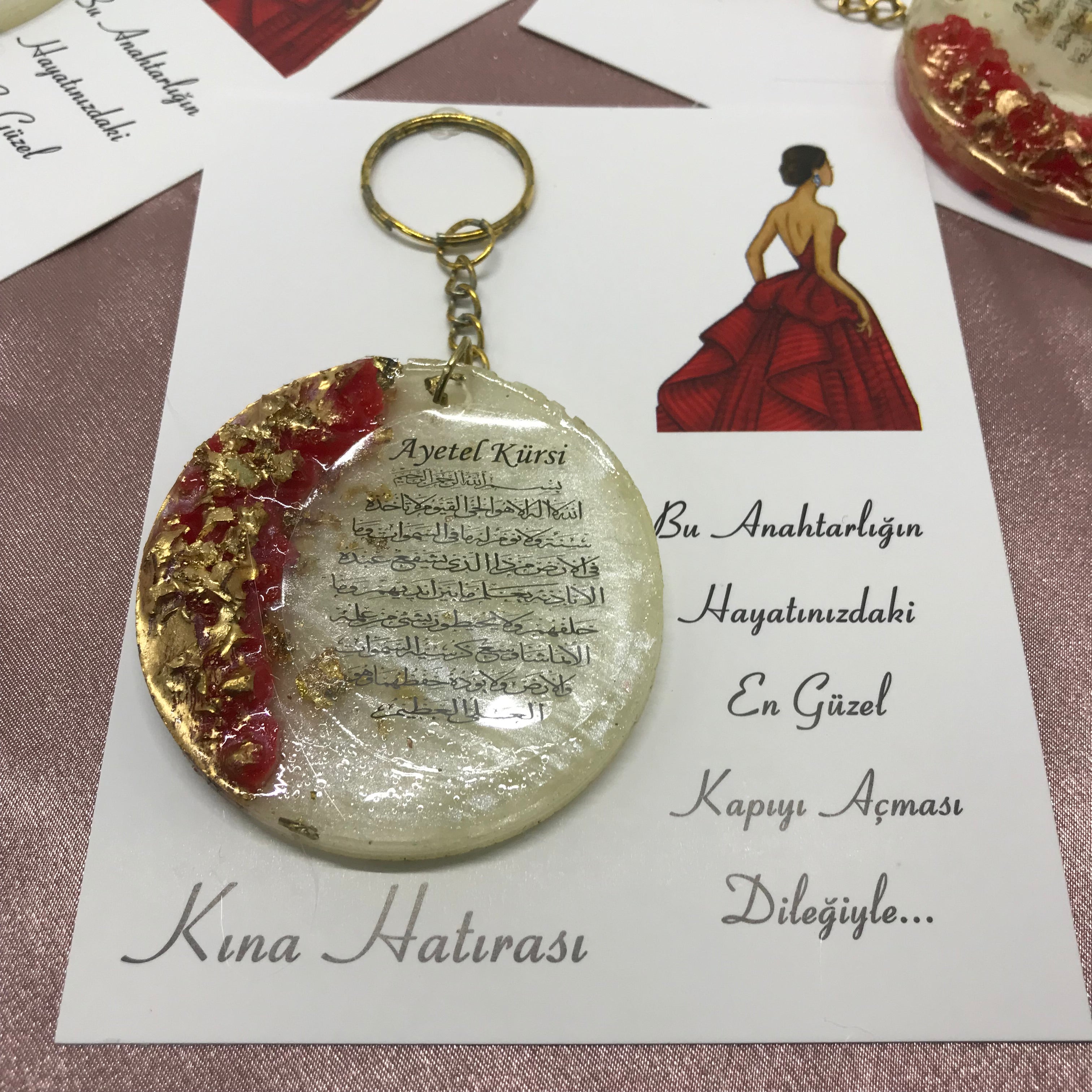 Varak Detaylı Epoksi Anahtarlık