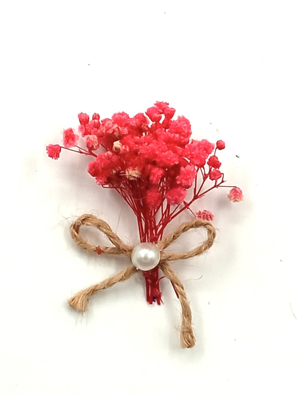 İnci Süslemeli Cipso Yaka Çiçeği