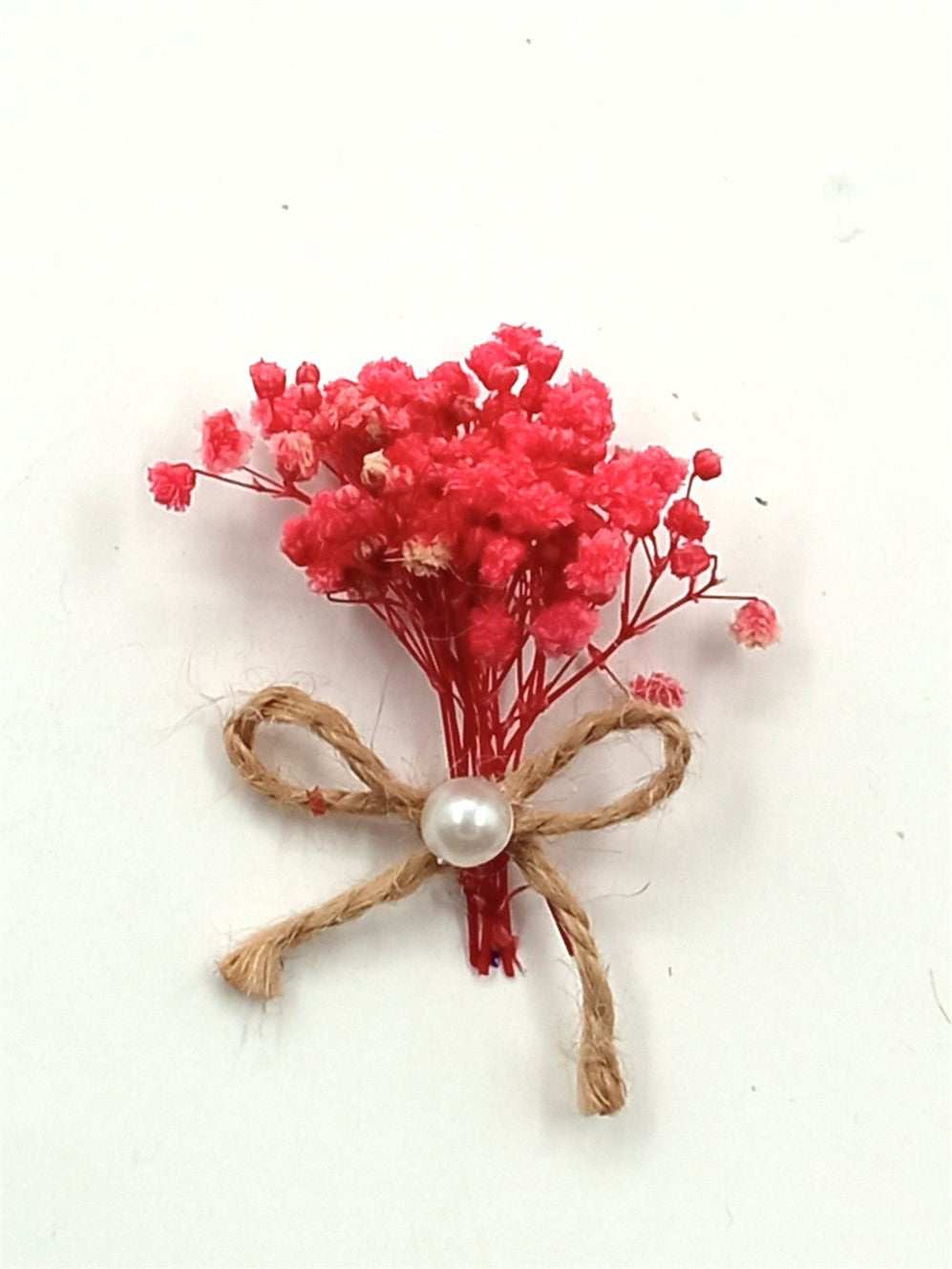 İnci Süslemeli Cipso Yaka Çiçeği