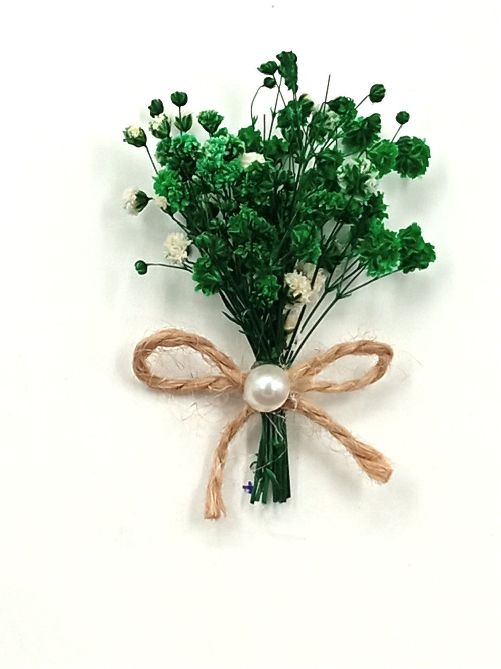 İnci Süslemeli Cipso Yaka Çiçeği