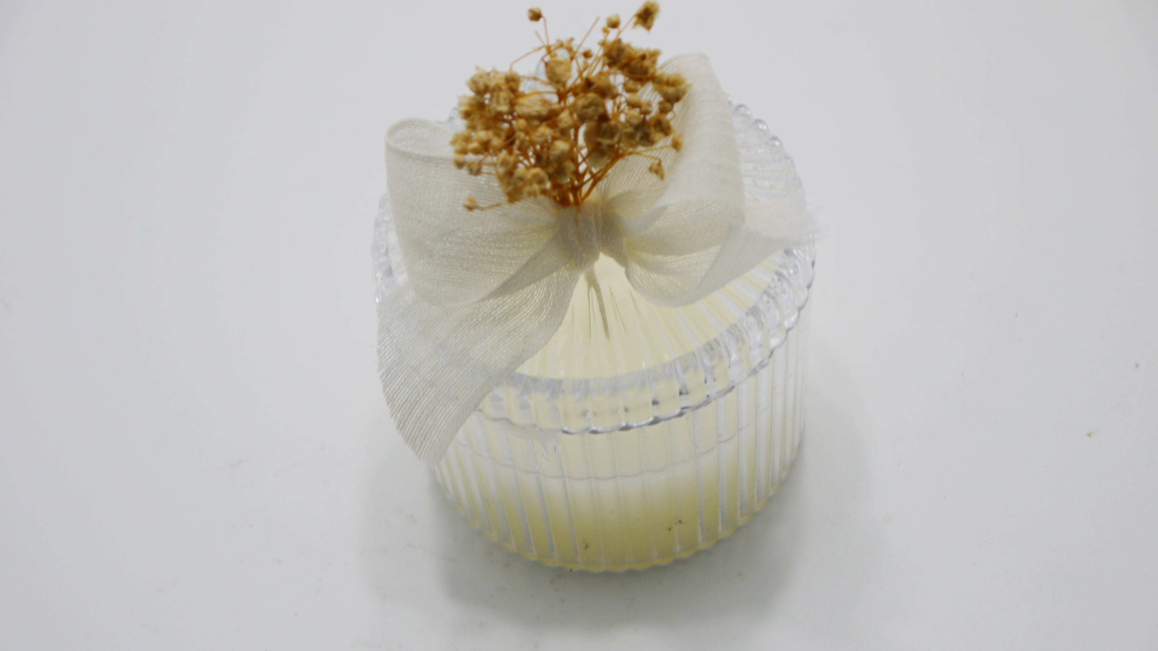 Cipso Süslemeli Mika Kavanoz Mum