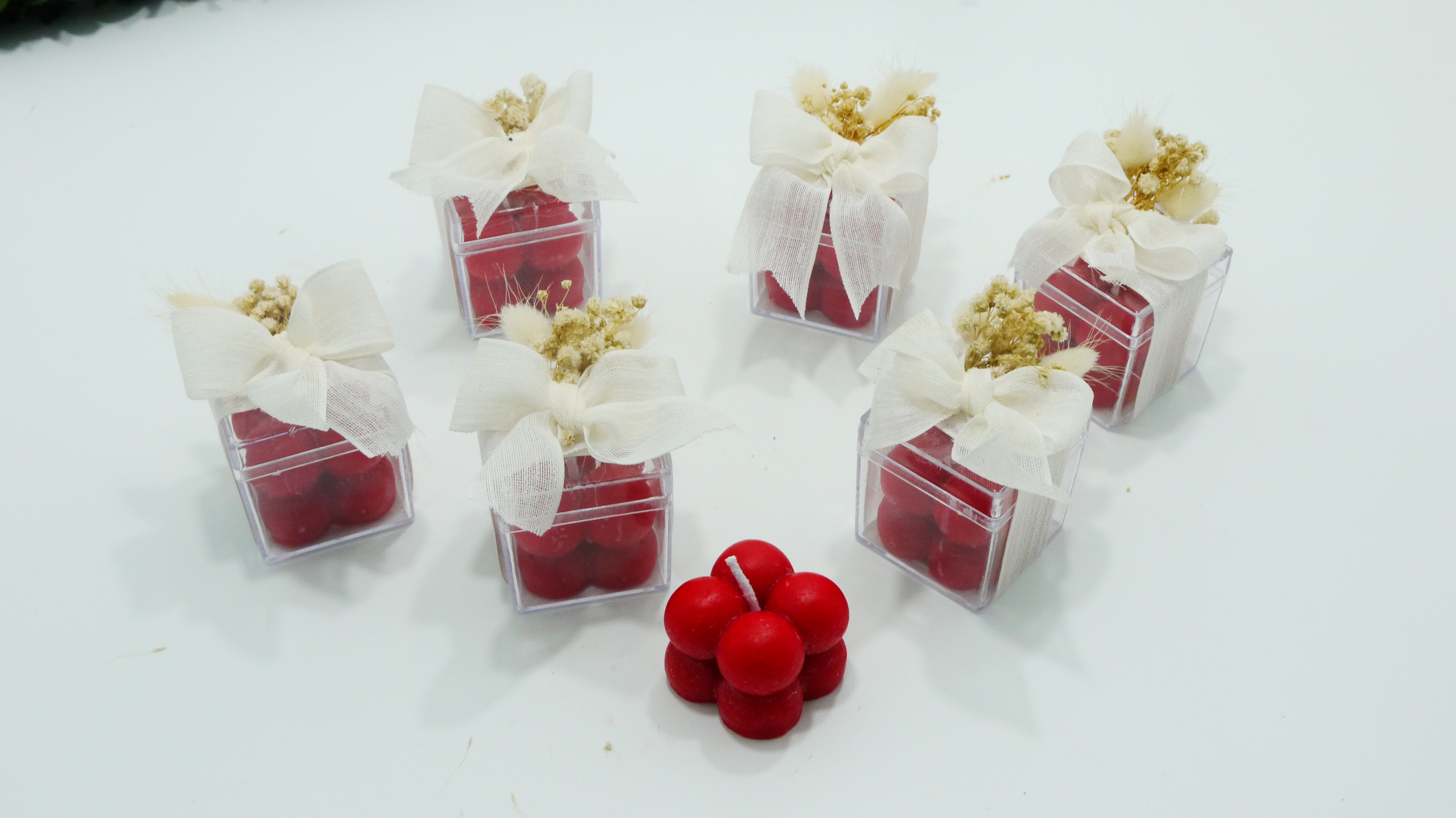 Süslemeli Mika Kutulu Bubble Mum