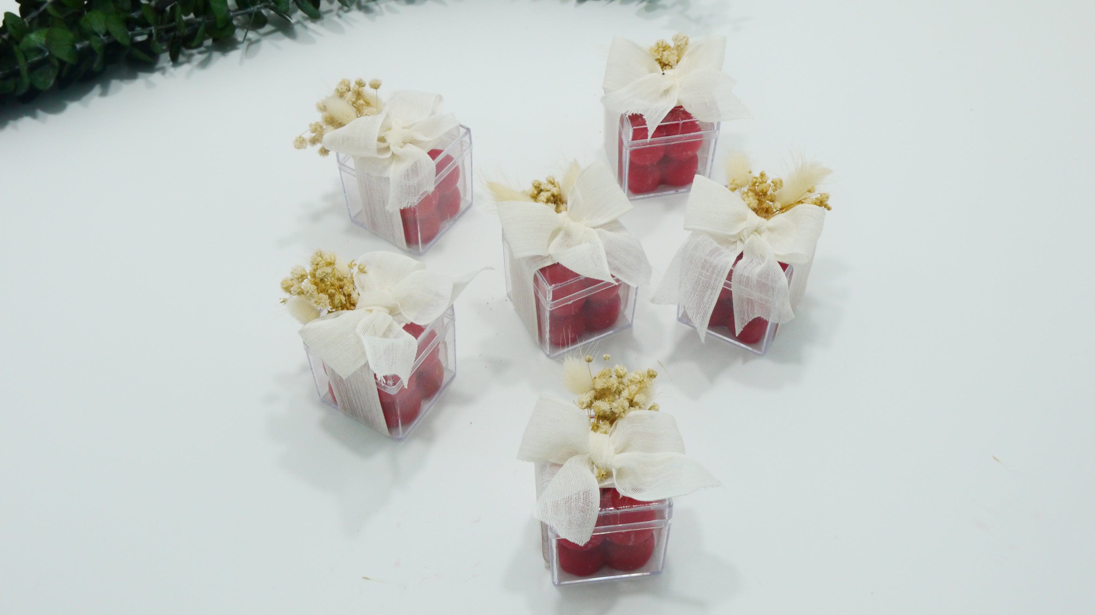 Süslemeli Mika Kutulu Bubble Mum