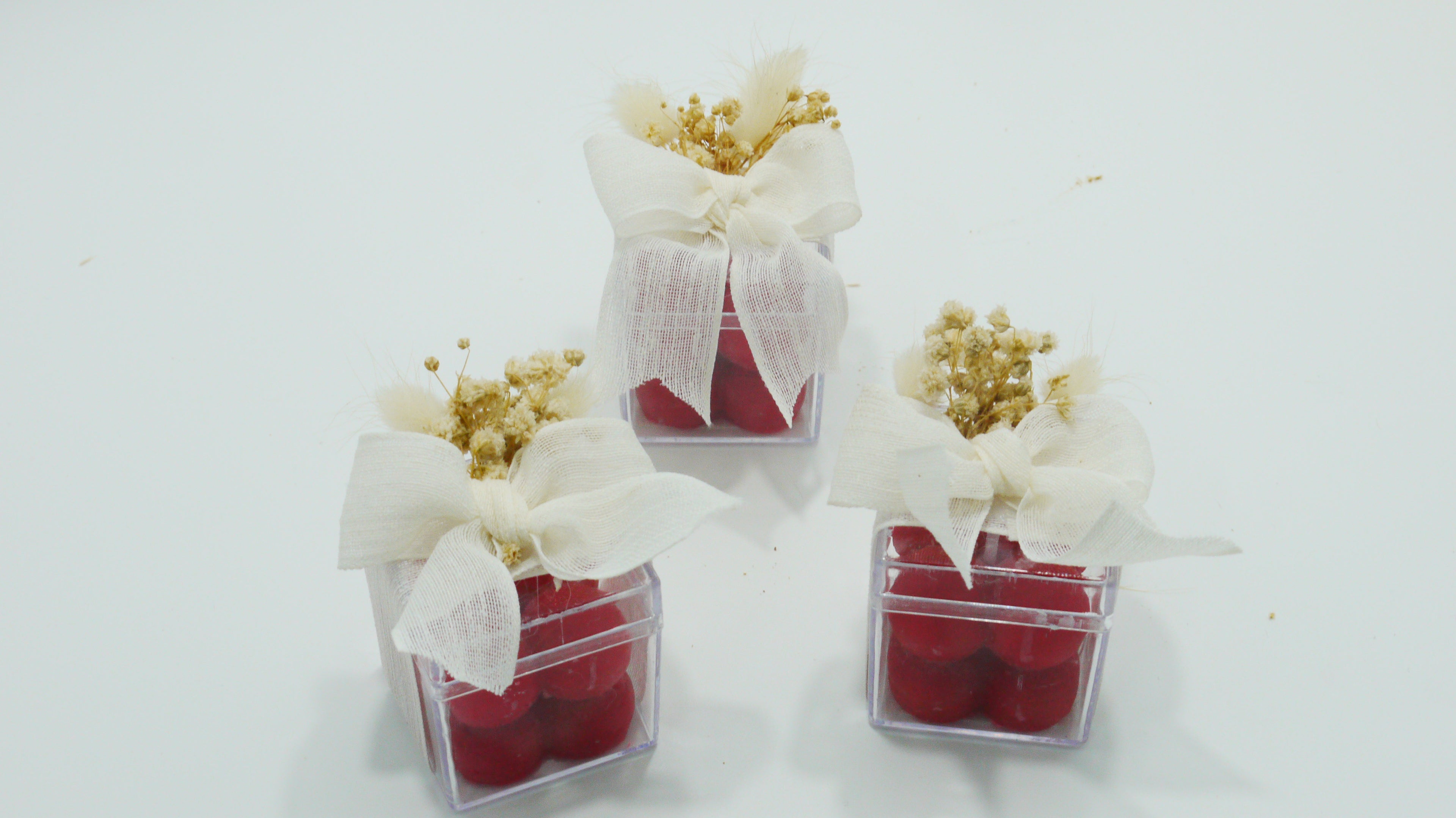 Süslemeli Mika Kutulu Bubble Mum