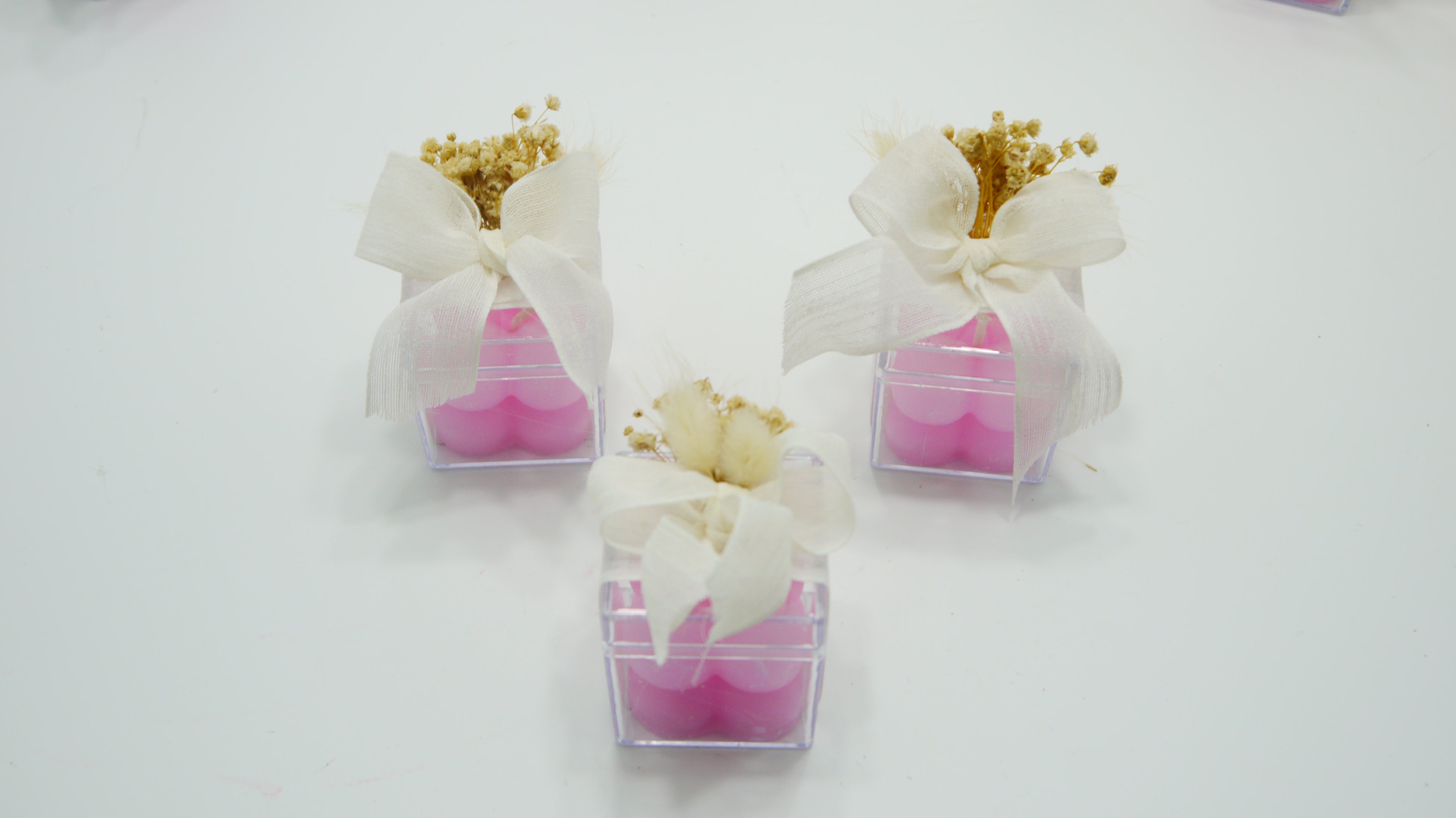 Süslemeli Mika Kutulu Bubble Mum