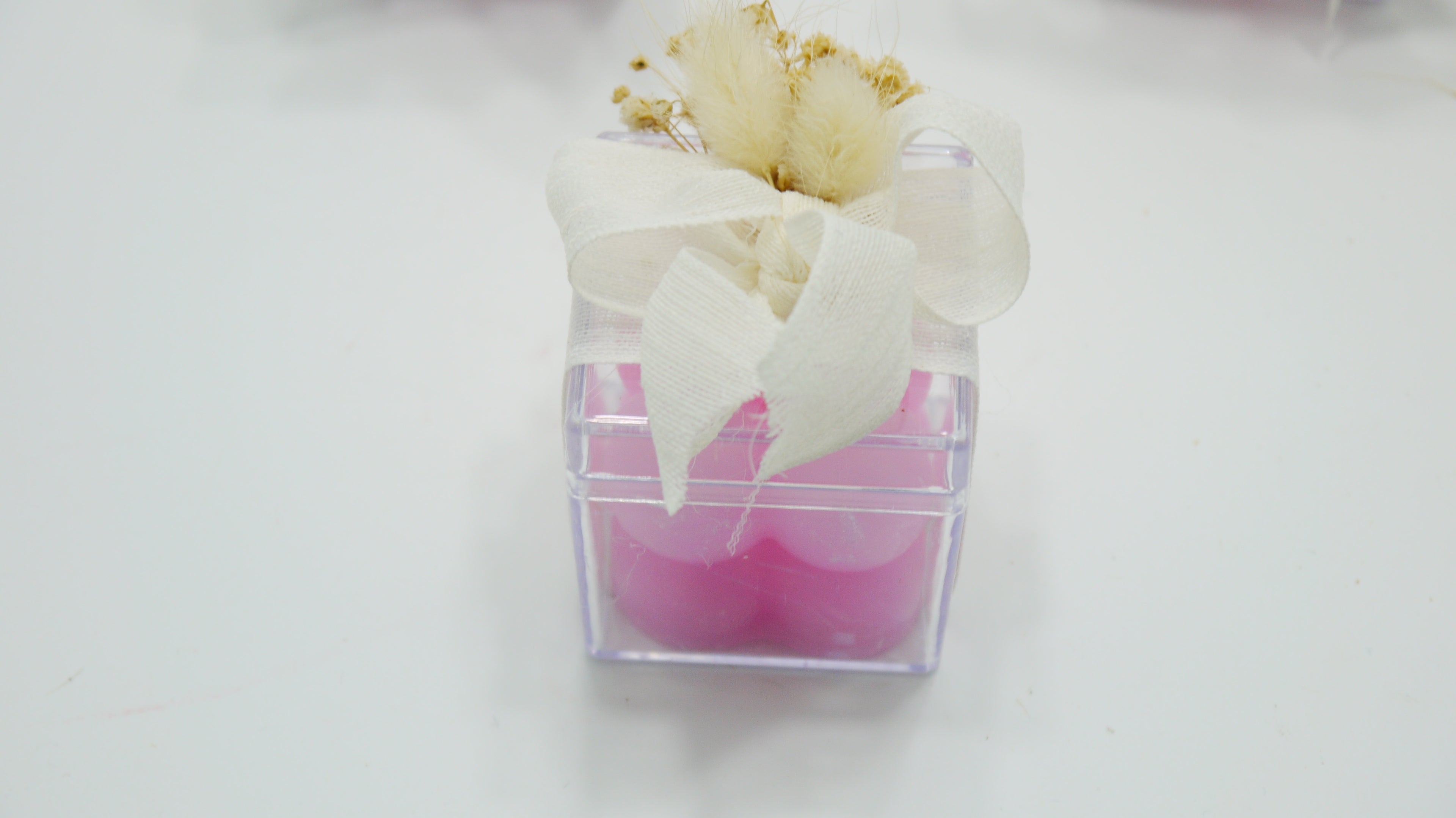 Süslemeli Mika Kutulu Bubble Mum