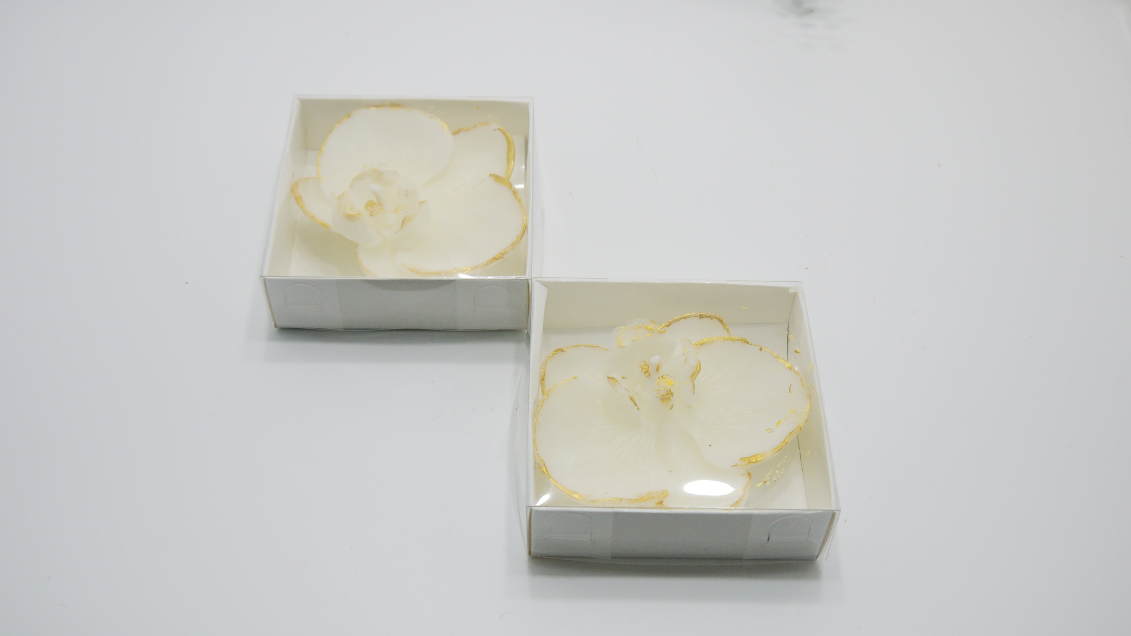 Asetat Kutulu Orkide Dekoratif Mum