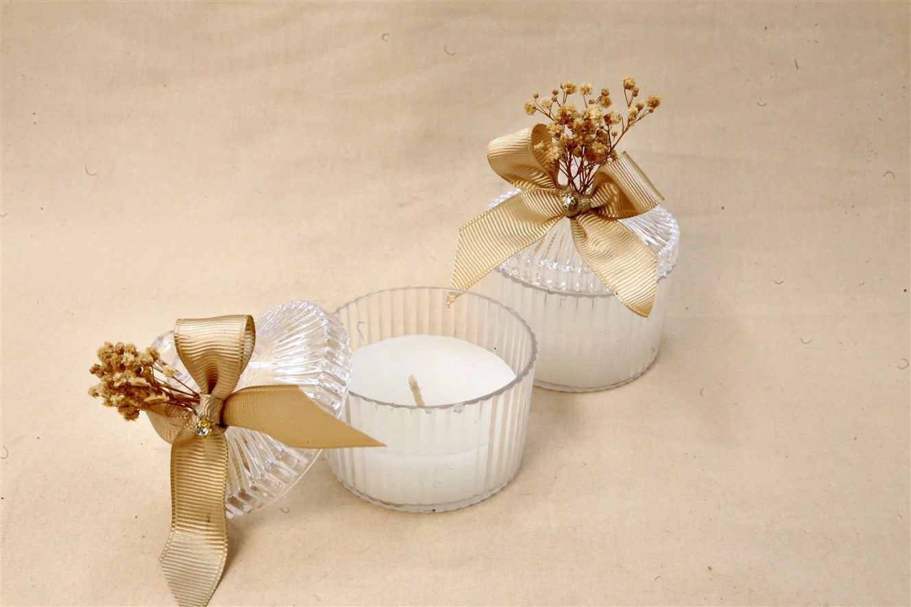 Mika Kapaklı Fiyonk Süslü Mum