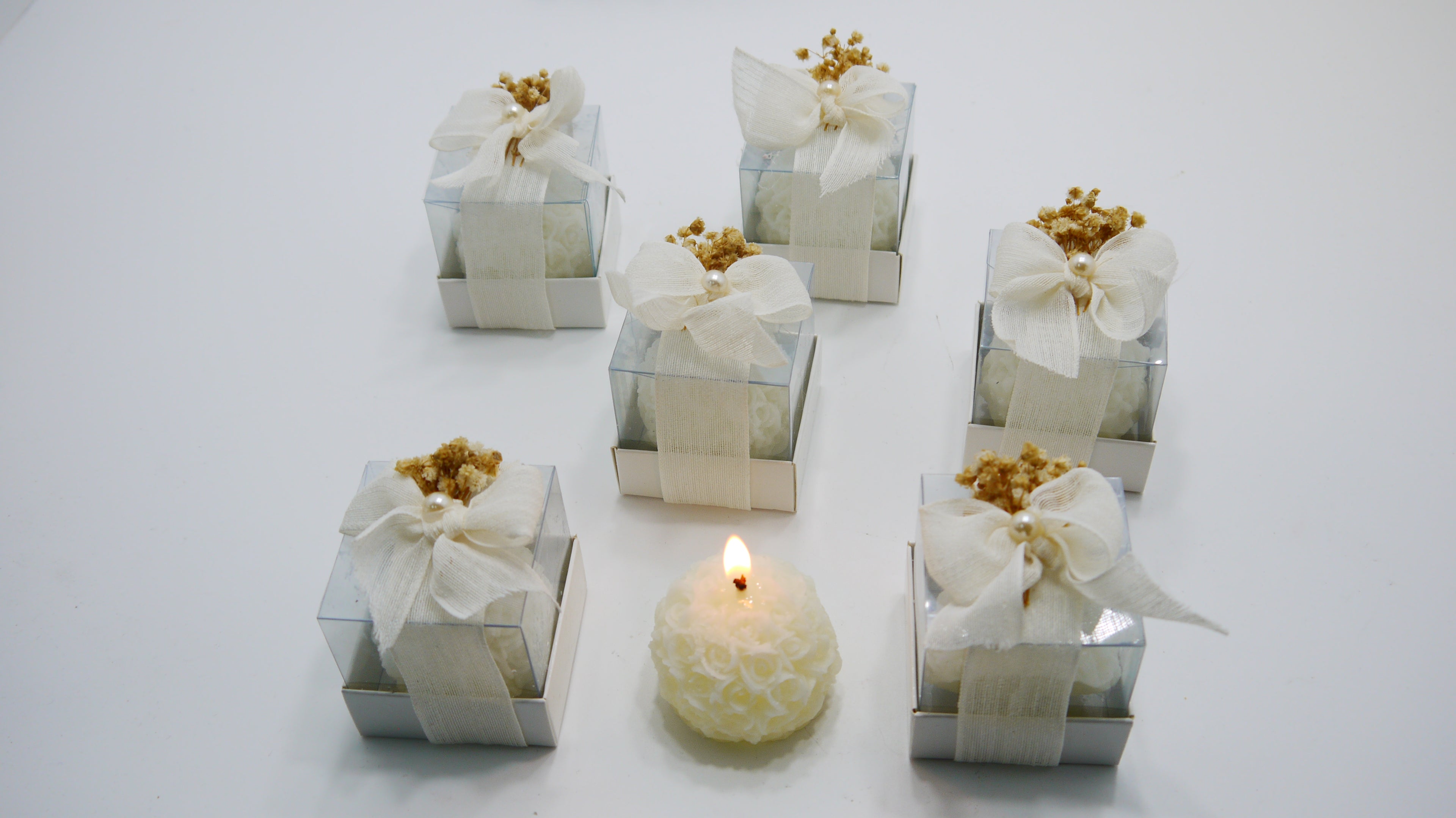 Asetat Kutulu Gül Top Mum