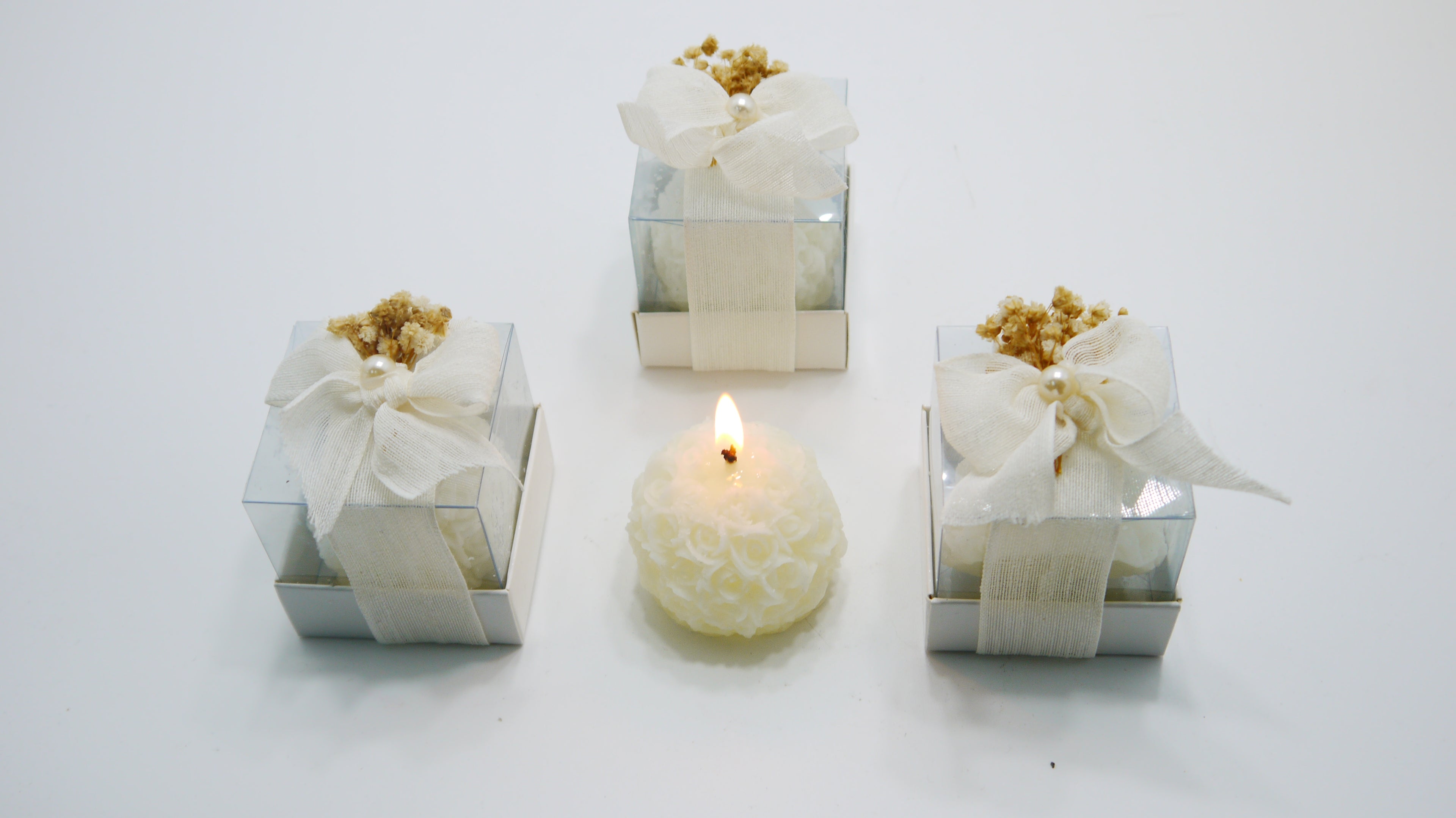 Asetat Kutulu Gül Top Mum