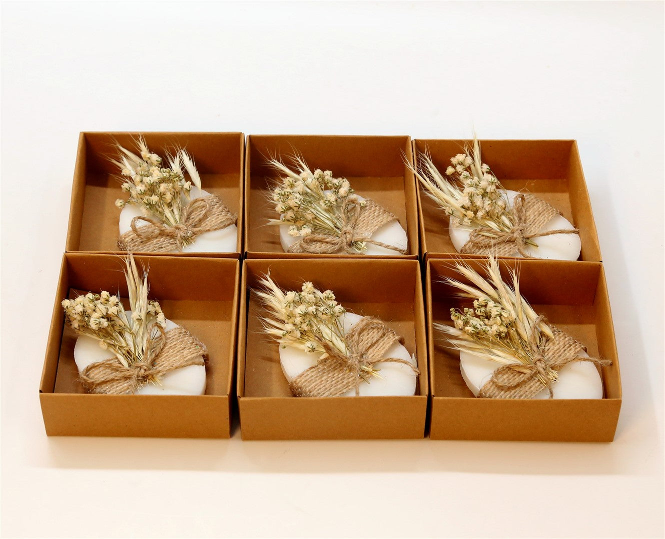 Kraft Kutulu Rustik Süslemeli Oval Sabun