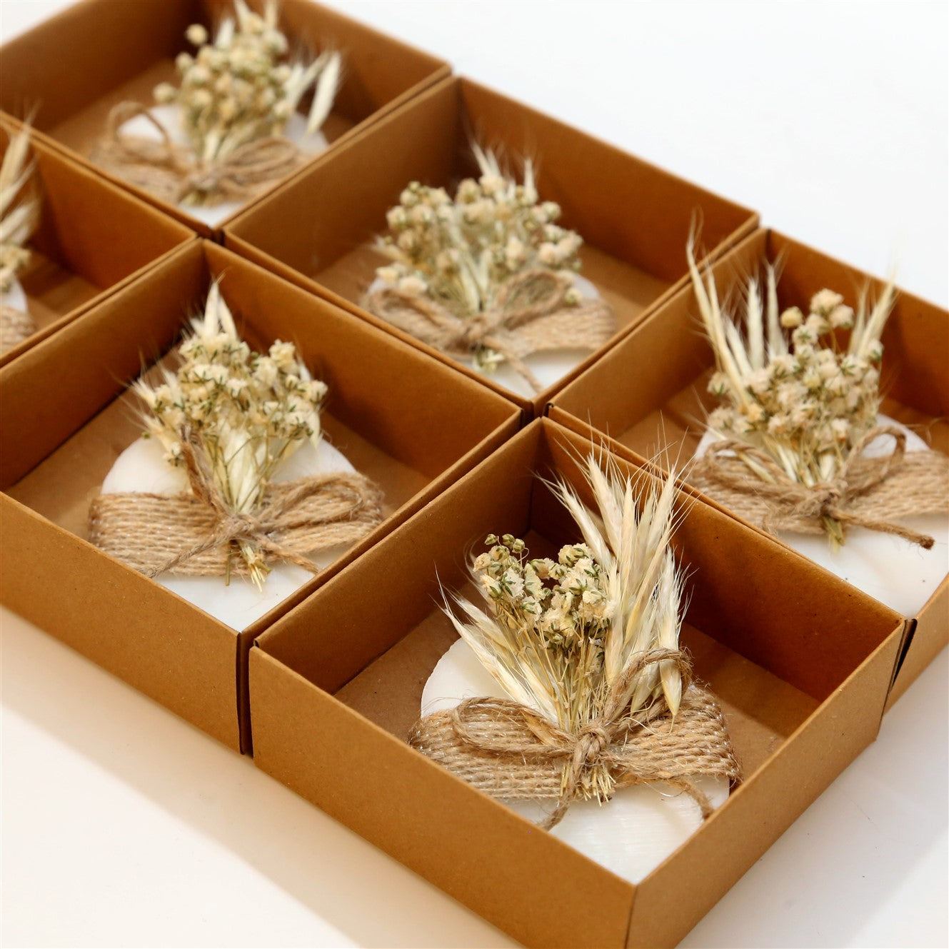 Kraft Kutulu Rustik Süslemeli Oval Sabun