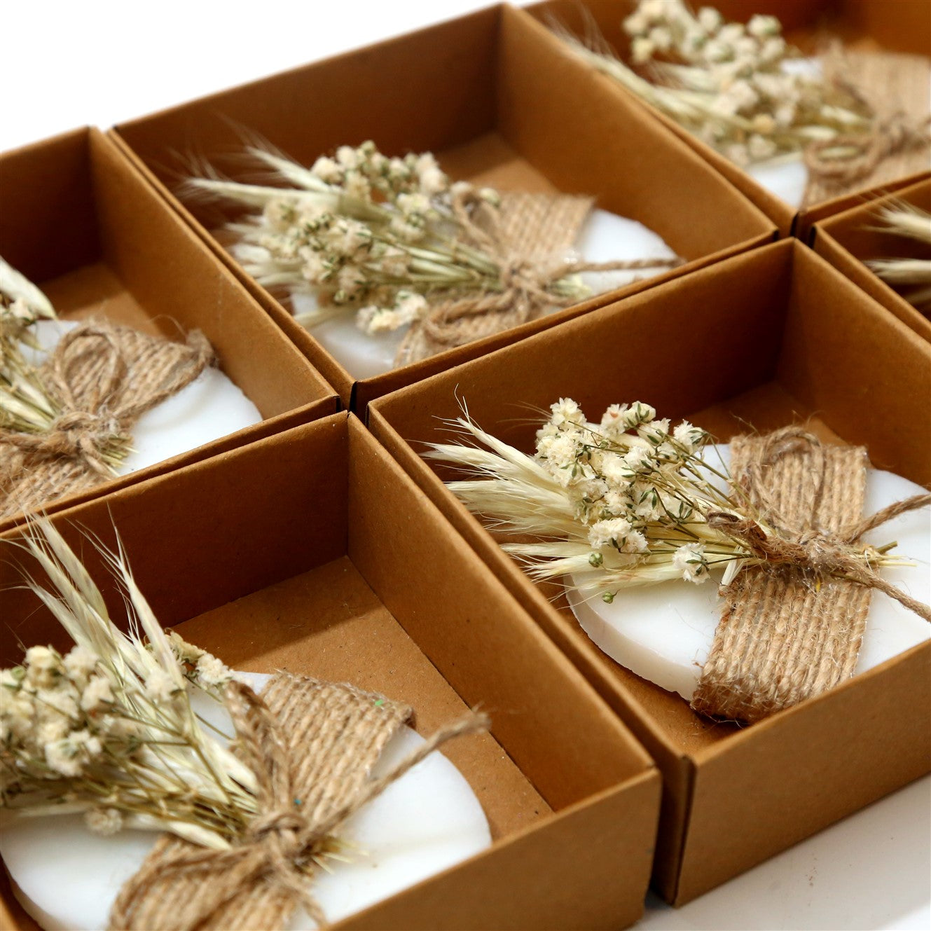 Kraft Kutulu Rustik Süslemeli Oval Sabun