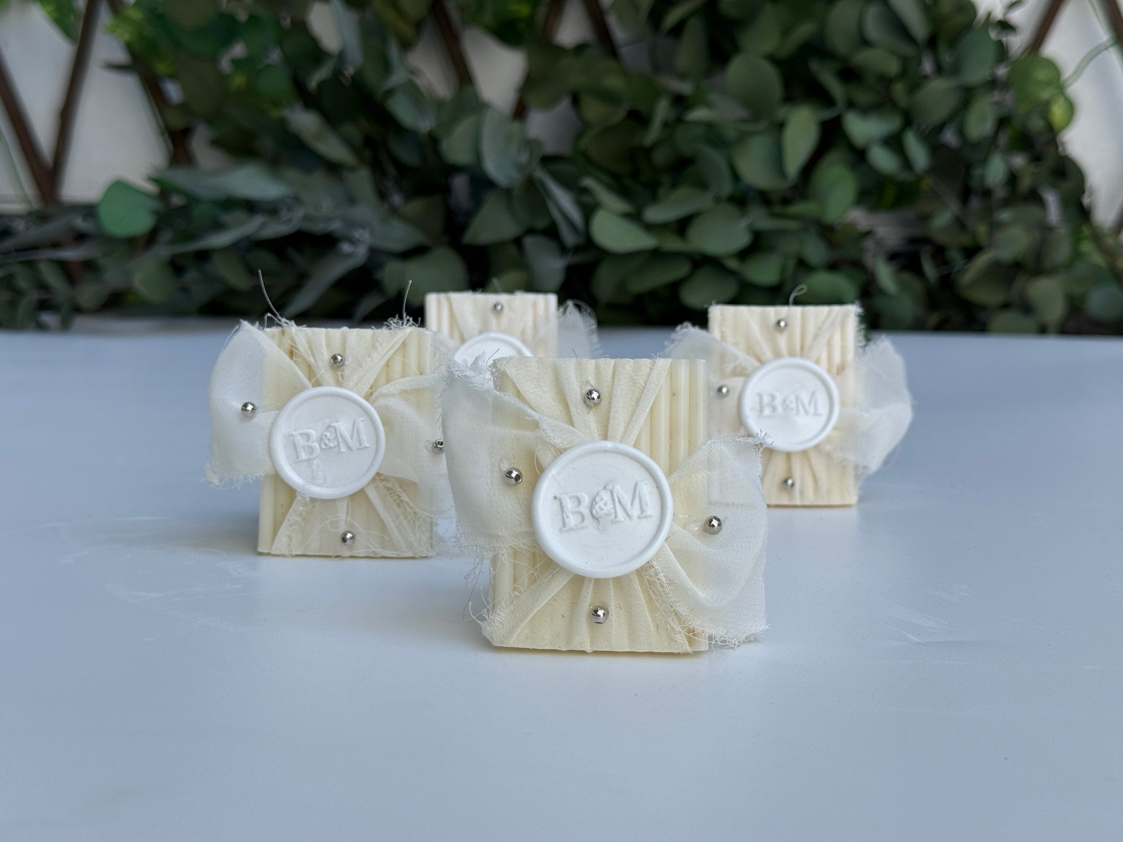 Mühür Detaylı Tül Süslemeli Sabun