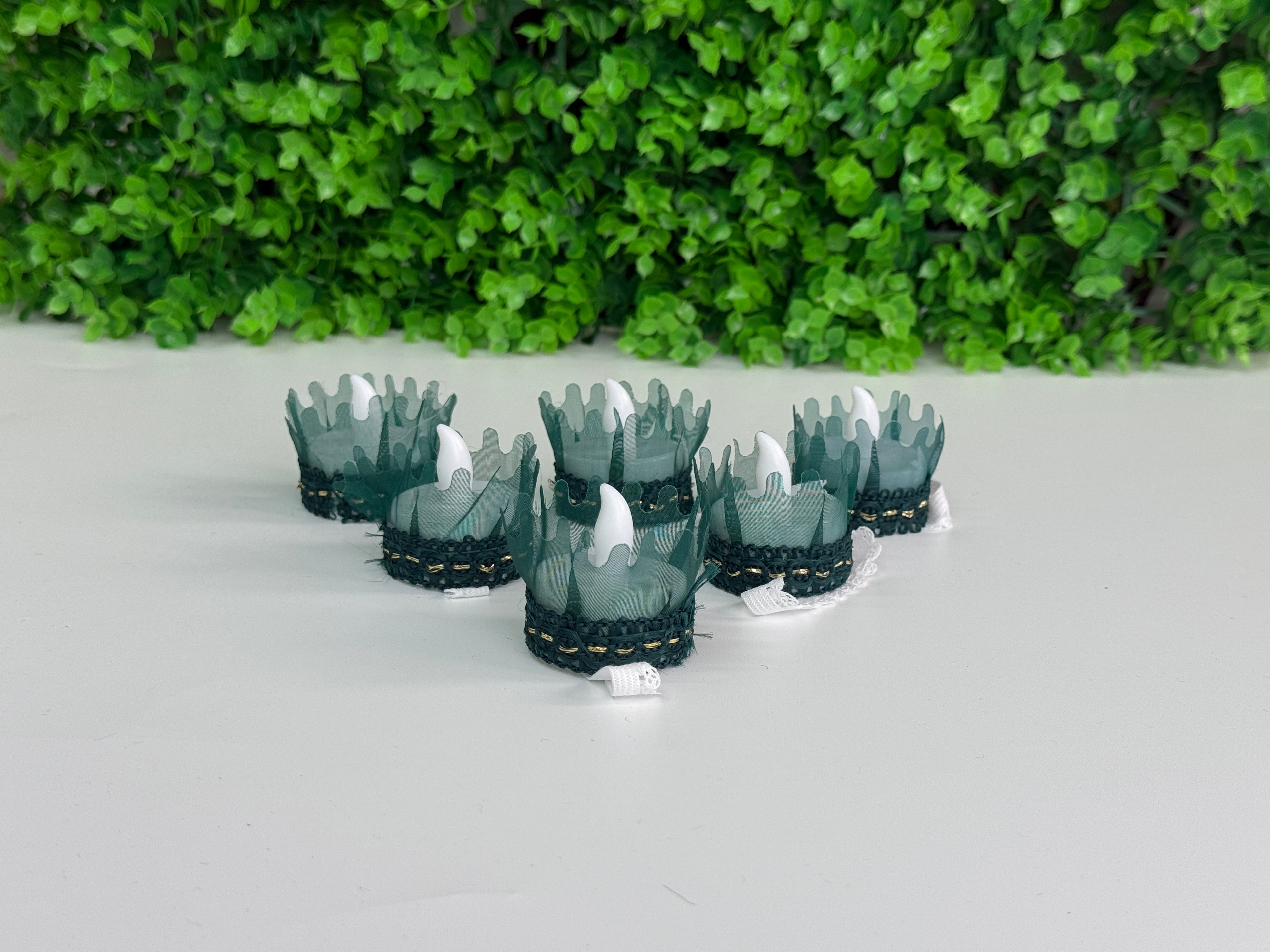 Dantelli Tül Süslemeli Led Mum