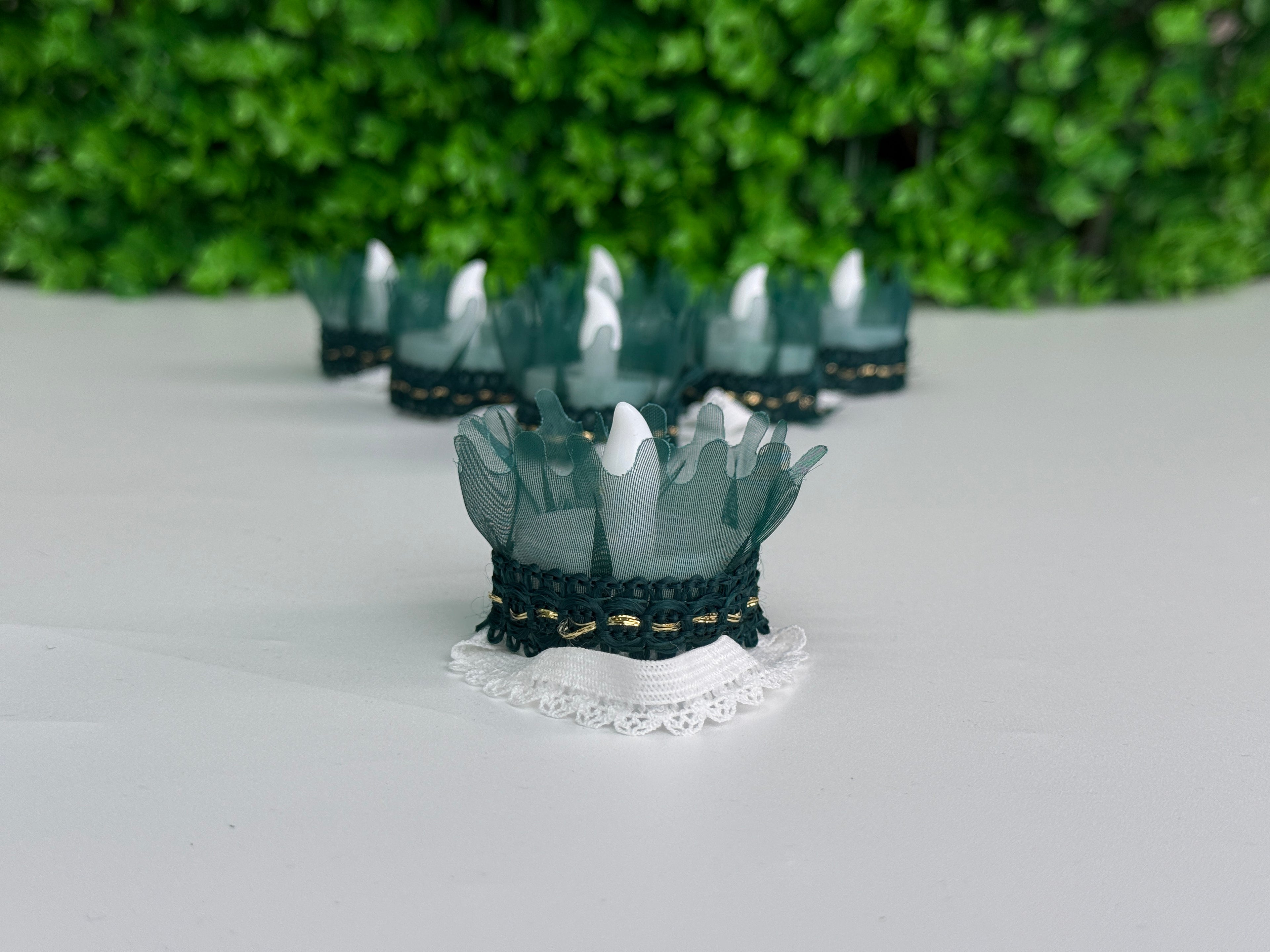 Dantelli Tül Süslemeli Led Mum