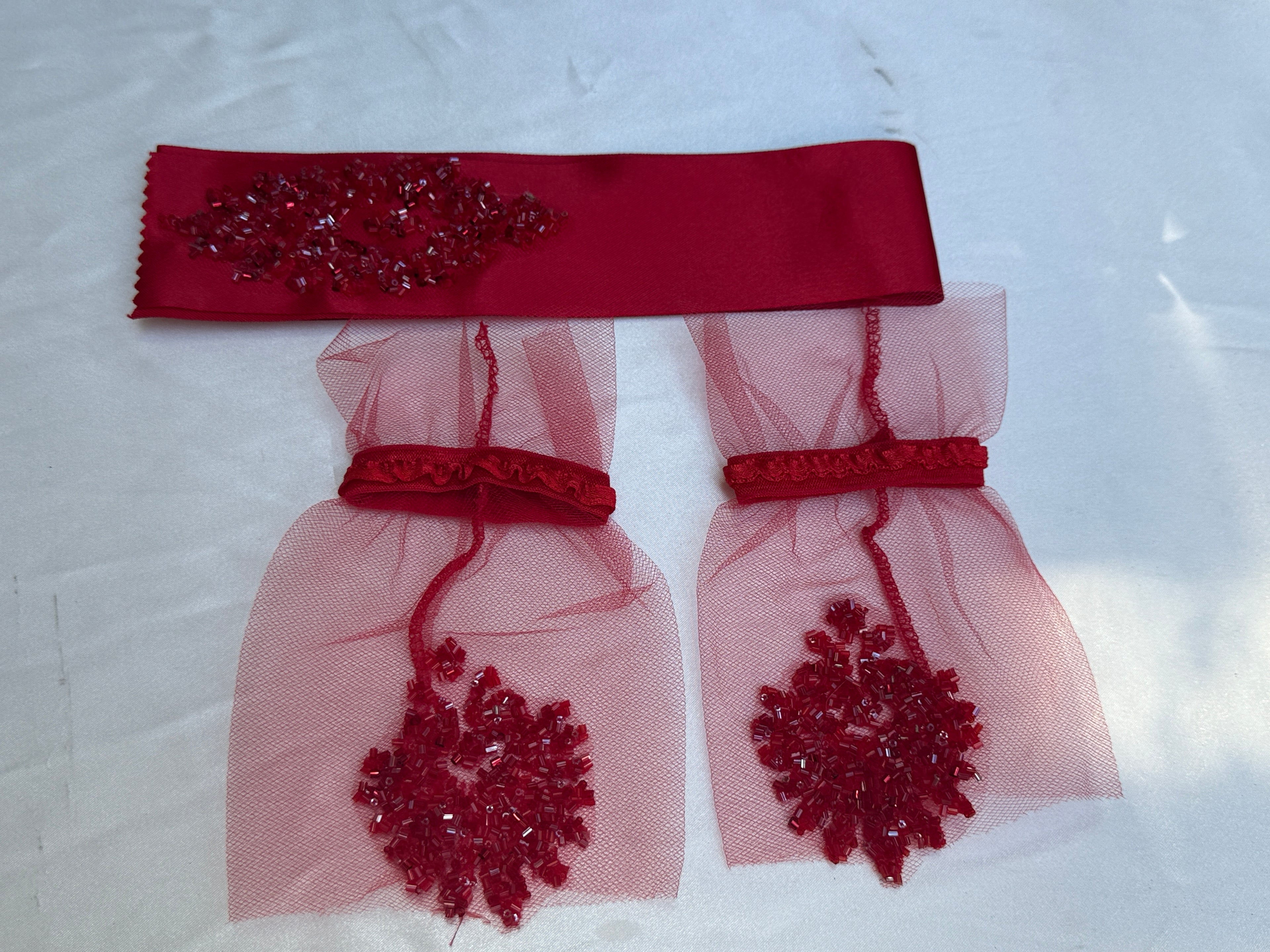 Taş İşlemeli Tül Kına Takımı