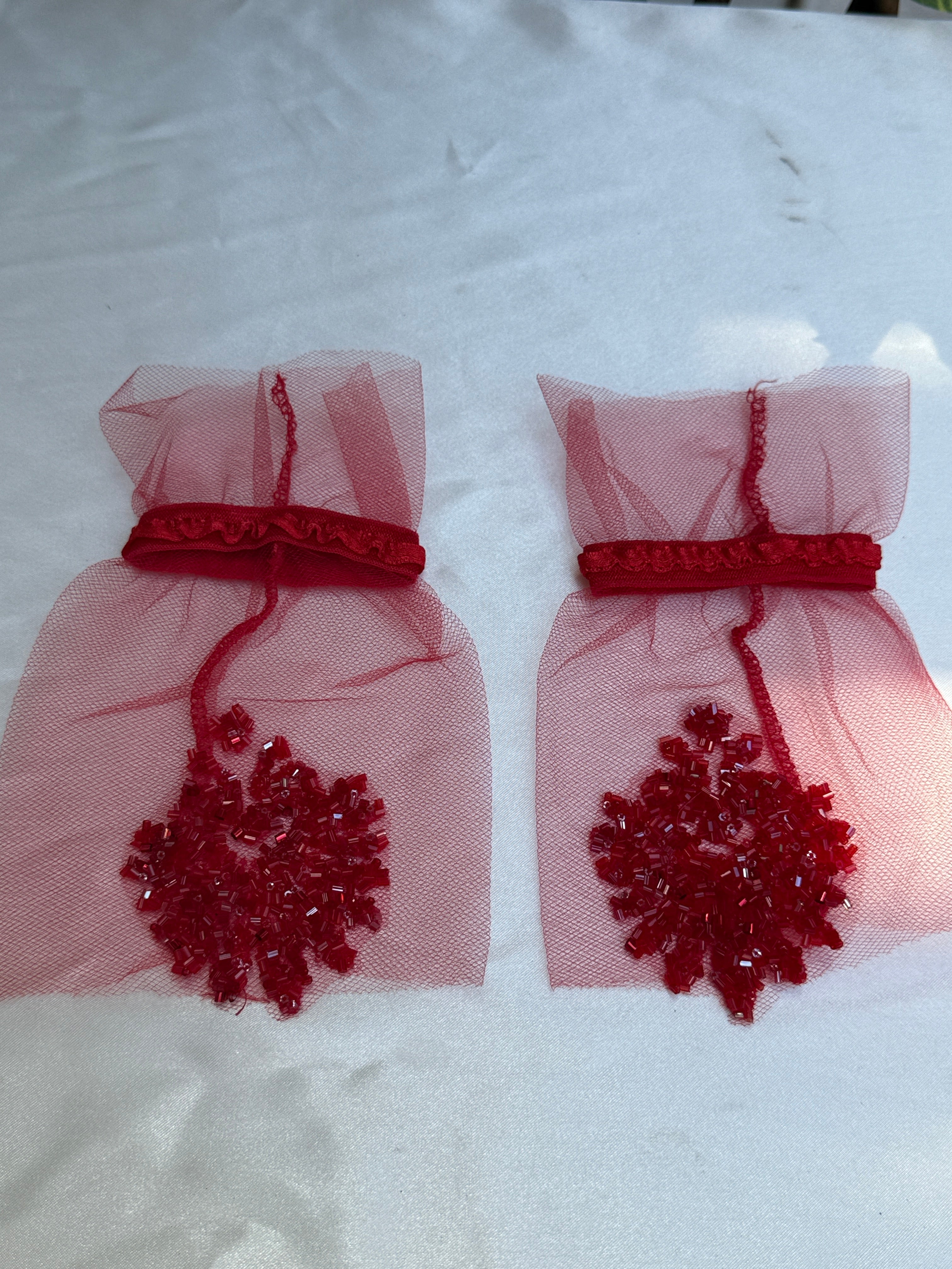 Taş İşlemeli Tül Kına Takımı