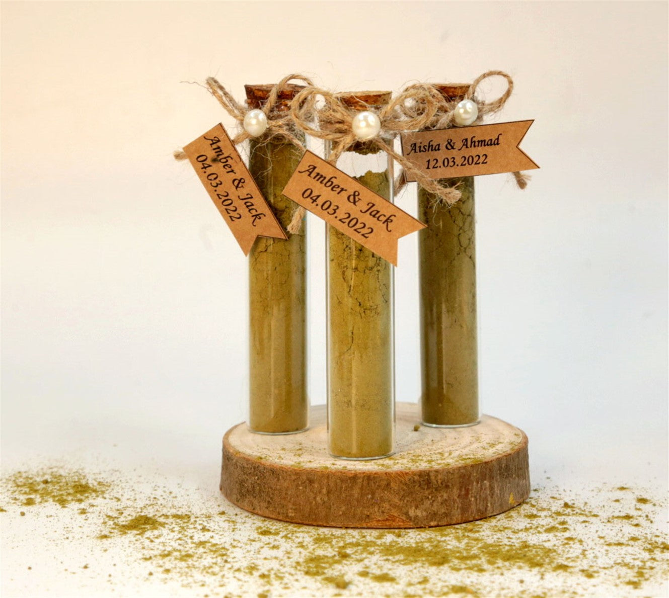 İnci Detaylı Cam Kına Tüpü