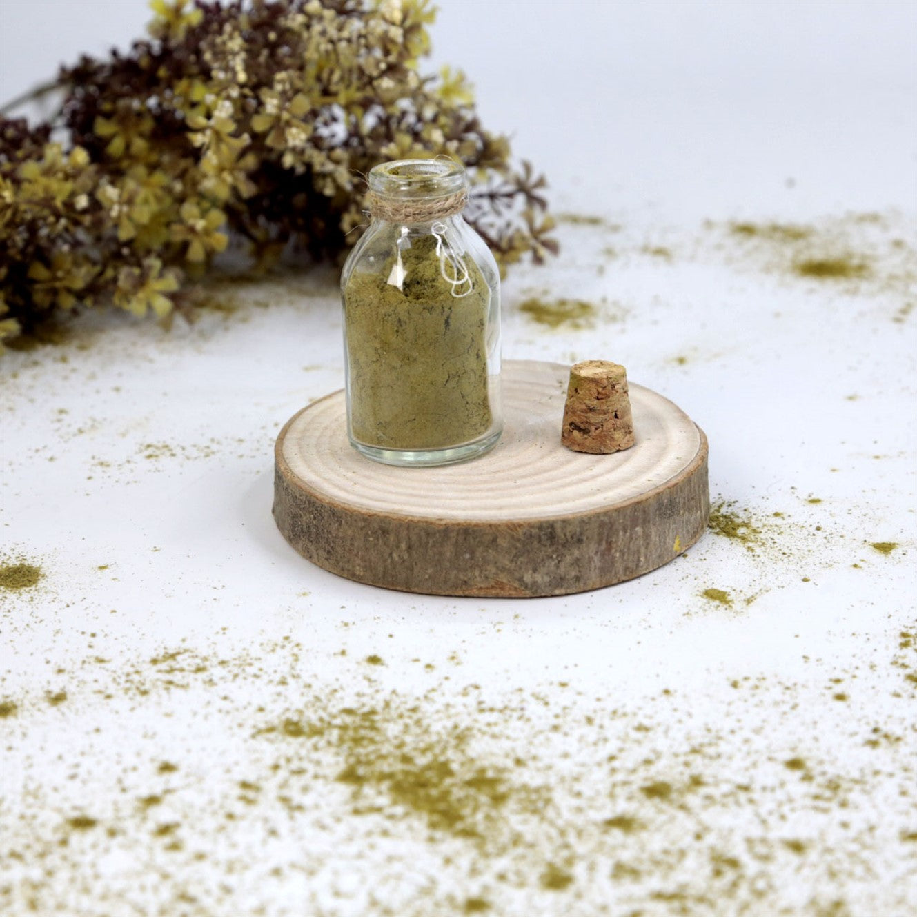 Kraft Etiketli Cam Kına Şişesi