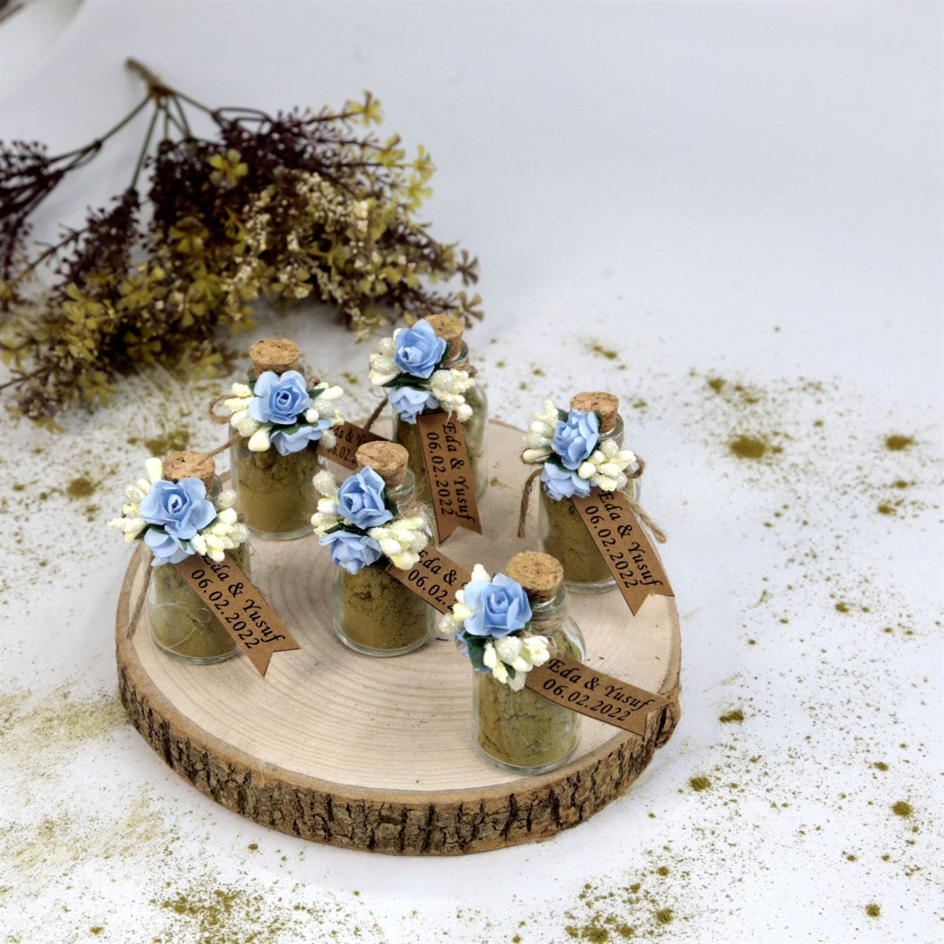 Kraft Etiketli Cam Kına Şişesi