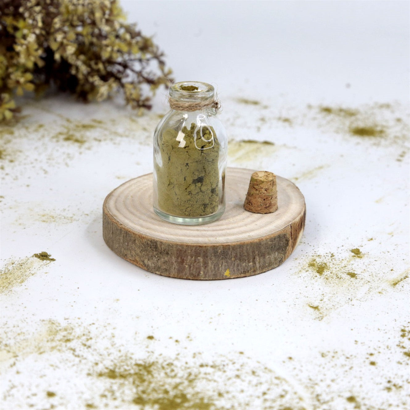 Kraft Etiketli Cam Kına Şişesi