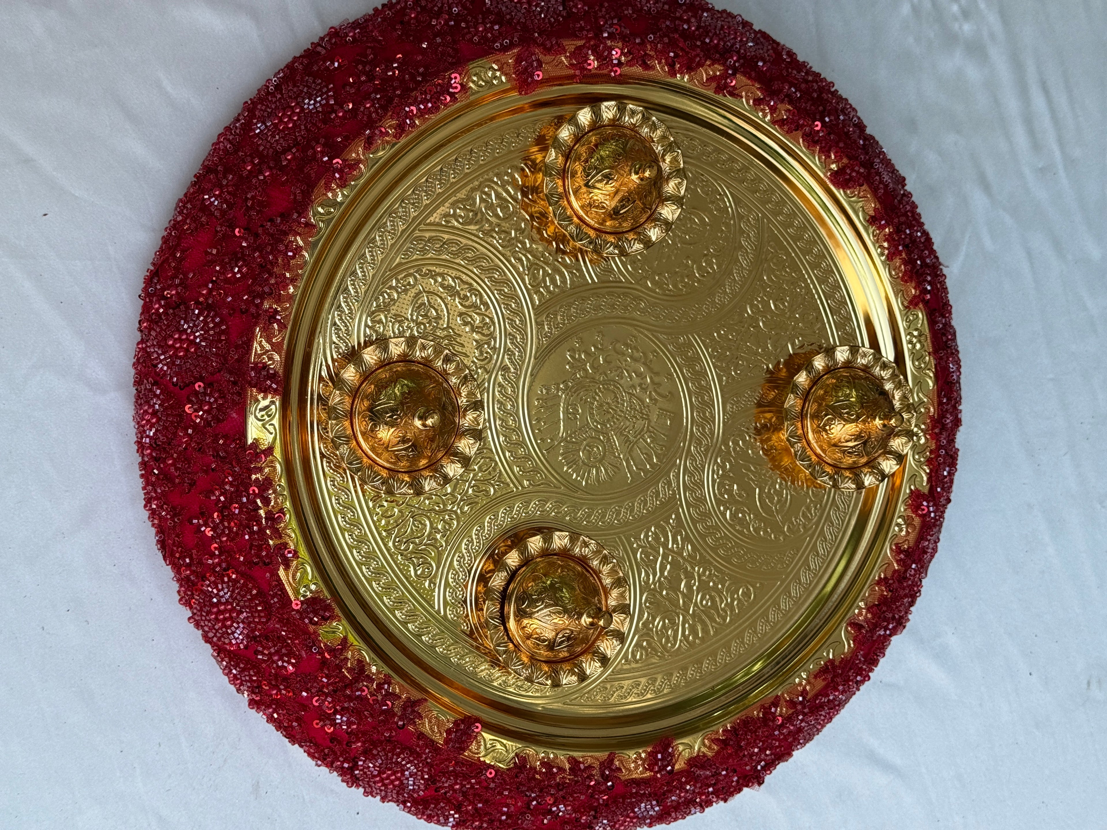 Kadife Taş İşlemeli Kına Takımı